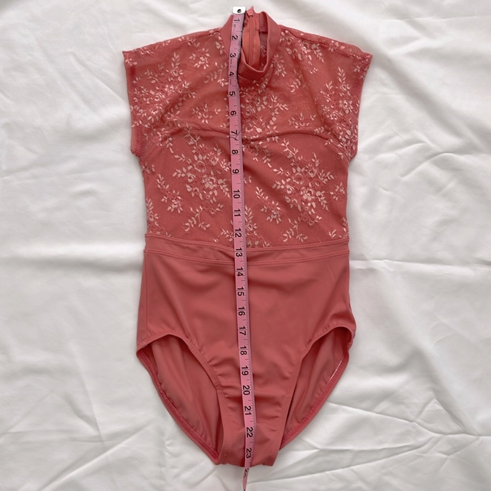 Suffolk dance pink leotard. Petite adult (XS/S). 24” top to bottom.
